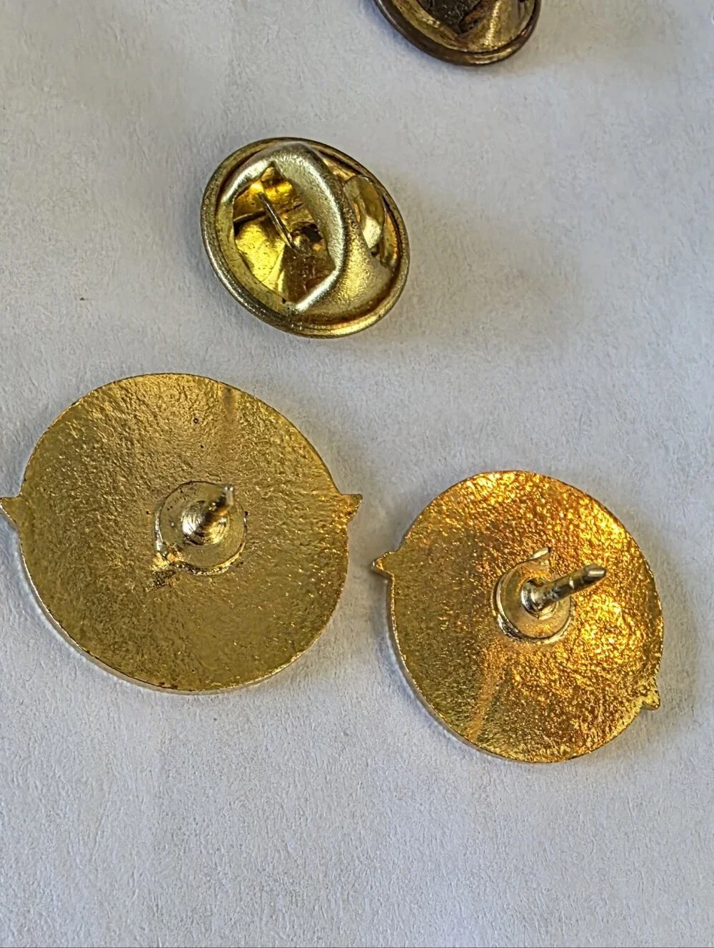 2 Vintage National Prayer Embassy Eagle Enamel Lapel Pins Set of 2